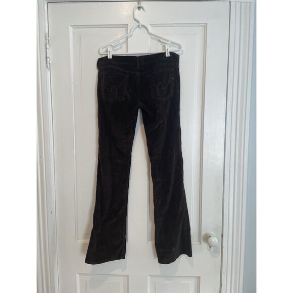 CITIZENS OF HUMANITY Lilah Low Waist Bootcut Velvet Jeans Dark Brown Size 32 - Picture 3 of 6